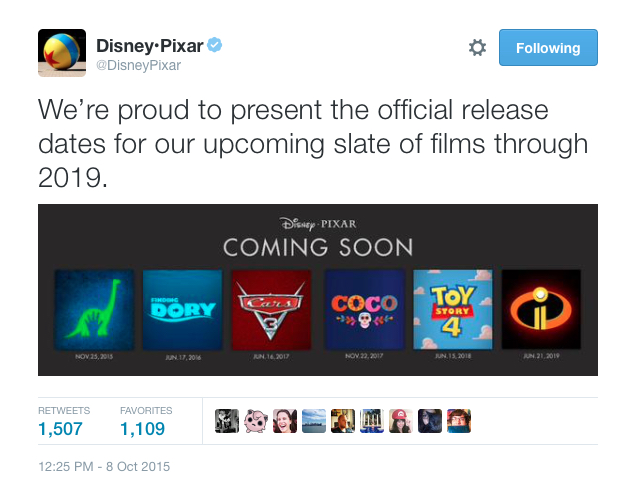 Pixar release 2